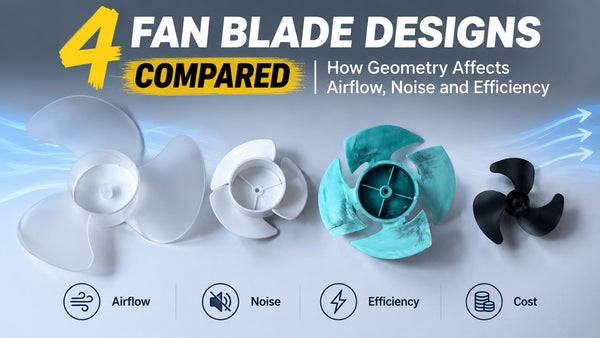 4 Fan Blade Designs Compared: How Geometry Affects Airflow, Noise and Efficiency