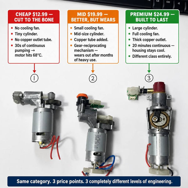 Car Air Pump Teardown: $12.99 vs $19.99 vs $24.99: What