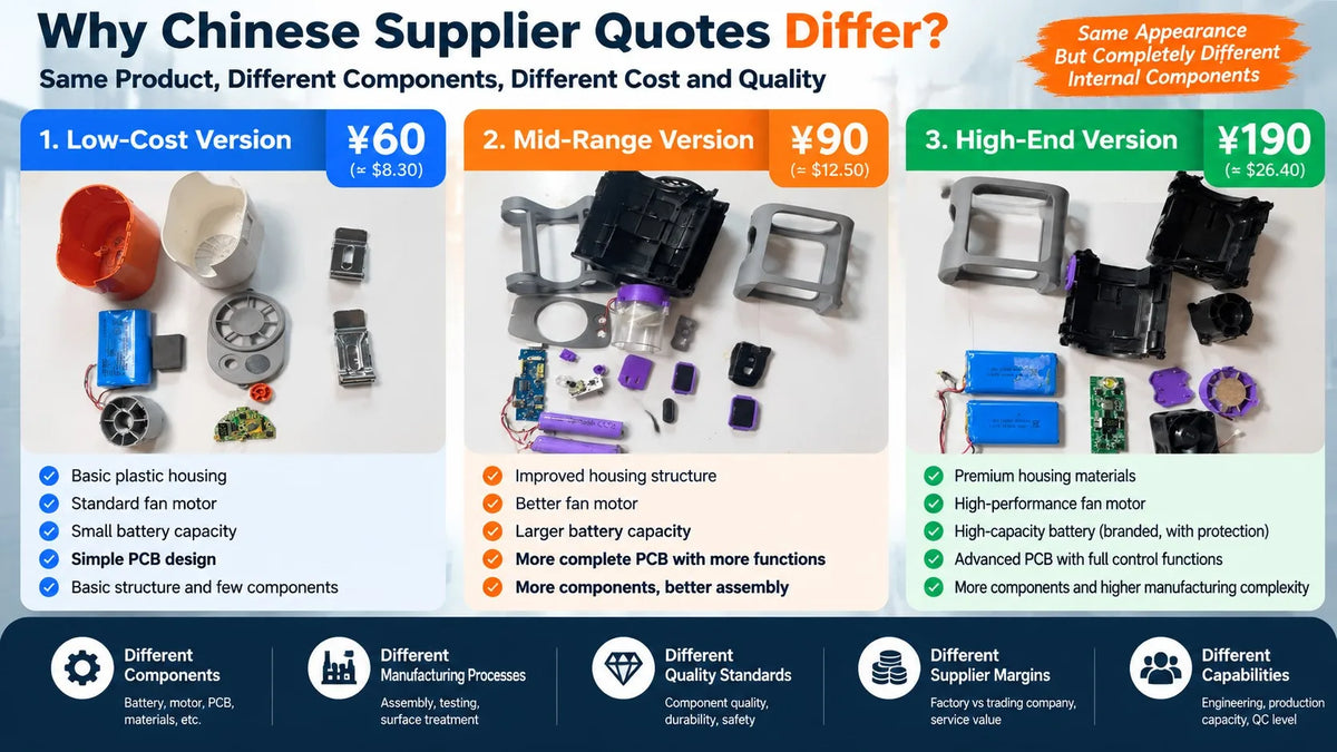 Why Chinese Supplier Quotes Differ: Understanding Hidden Costs in Product Manufacturing