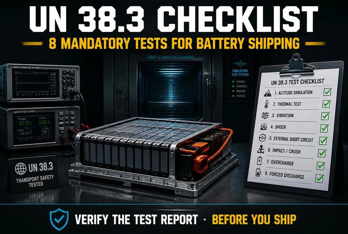UN 38.3 Test Report Checklist for Battery Shipping