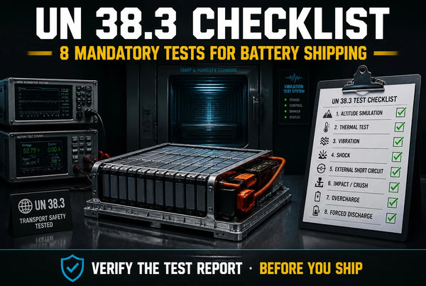 UN 38.3 Test Report Checklist for Battery Shipping