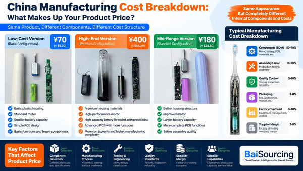 China Manufacturing Cost Breakdown: What Makes Up Your Product Price?