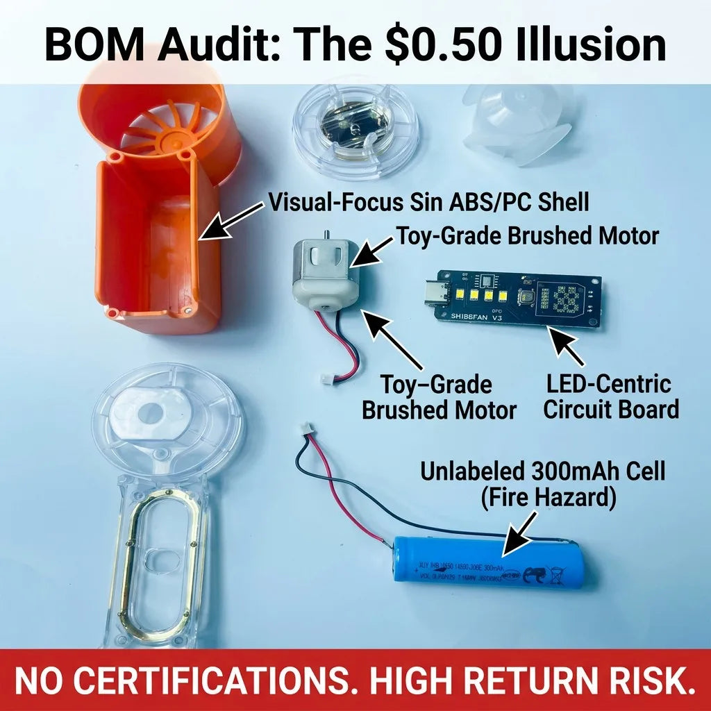 Portable Fan Teardown BOM Audit Cost Analysis