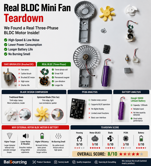 Real BLDC Mini Fan Teardown: We Found Something Rare