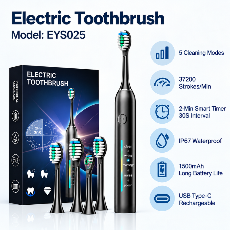 Smart Sonic Electric Toothbrush (Model: EYS025)