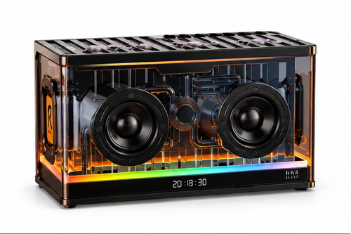 Retro Transparent RGB Bluetooth Speaker (Model: YXFA-006)