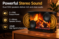 Fireplace Visual Bluetooth Speaker YXFA-005 Dynamic Floating Lyrics Music Visualizer