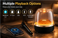 60W RGB Bluetooth Speaker YXFA-003 6.5mm Karaoke Microphone Interface