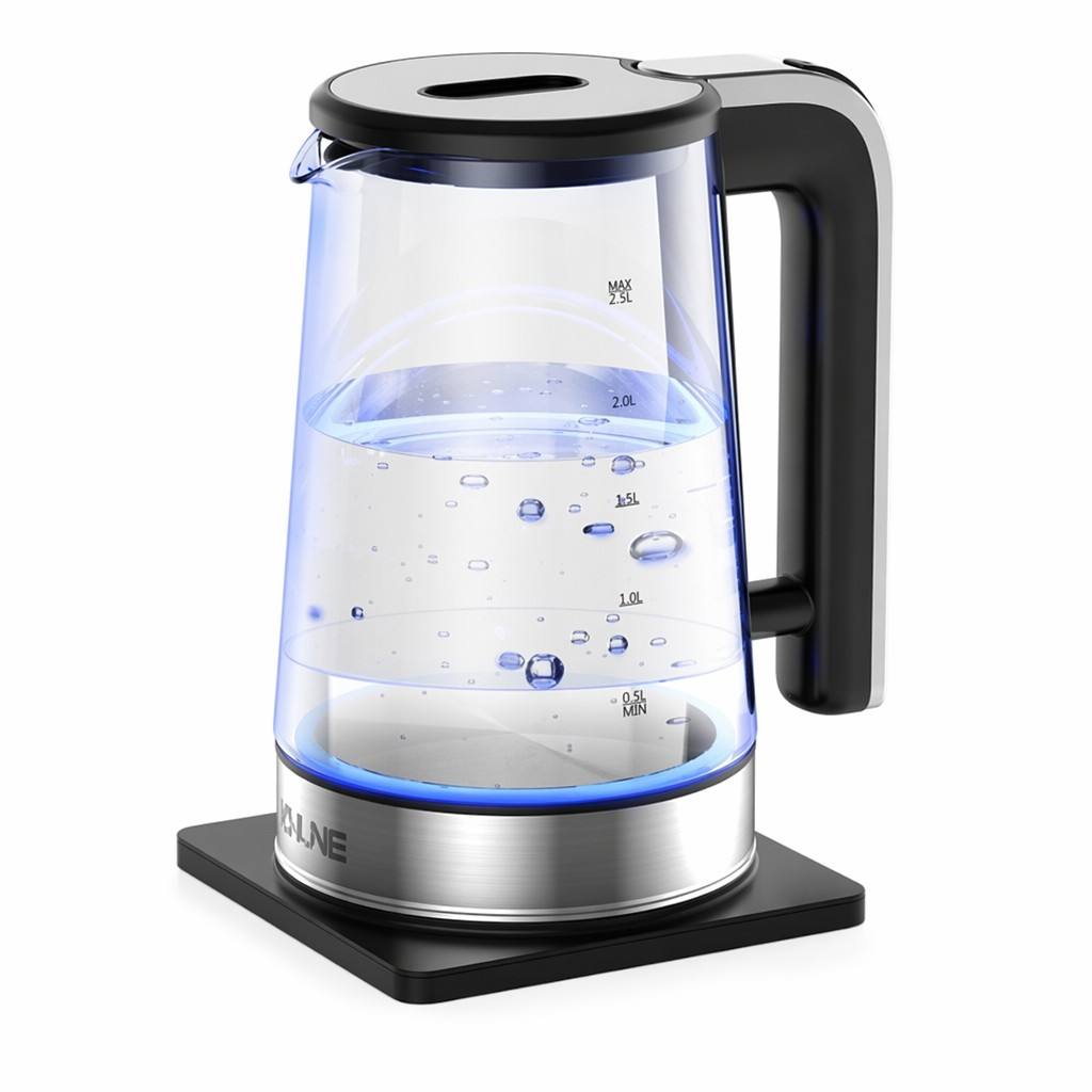 Glass Electric Kettle with Blue LED - 2.5L