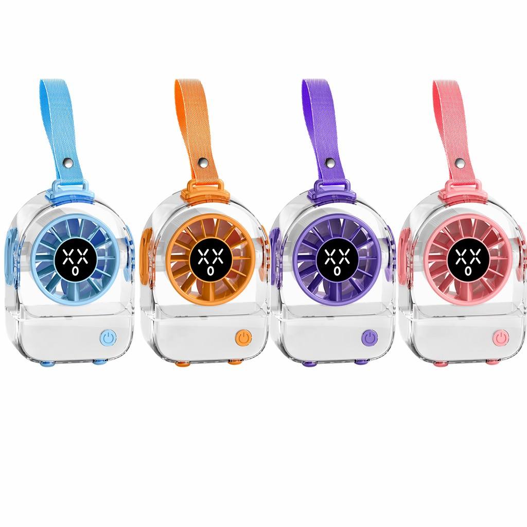 Mini Clip-On Portable Fan with Lanyard - 4 Colors