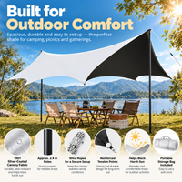 4.4 × 4.4 m Butterfly Camping Canopy Tarp — HWY060