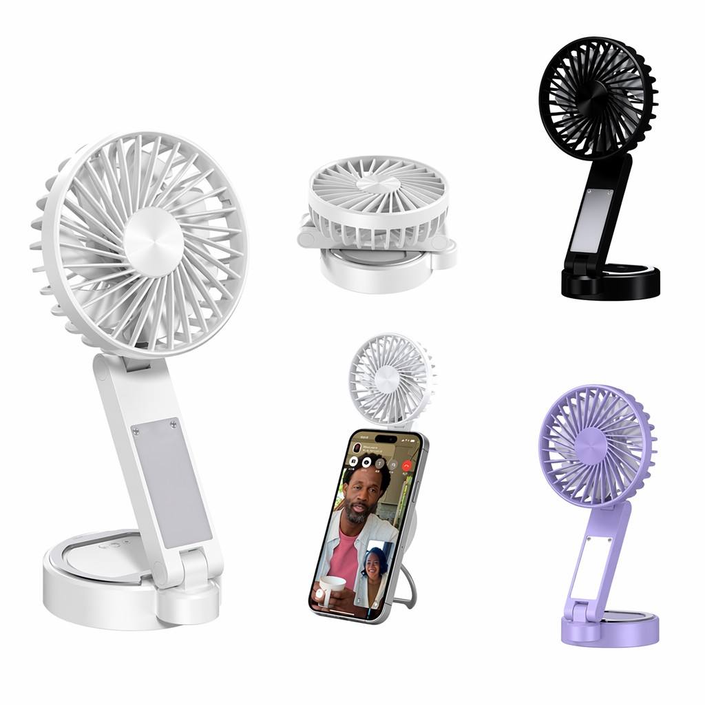 Multi-Functional Folding Desk Fan with Phone Stand