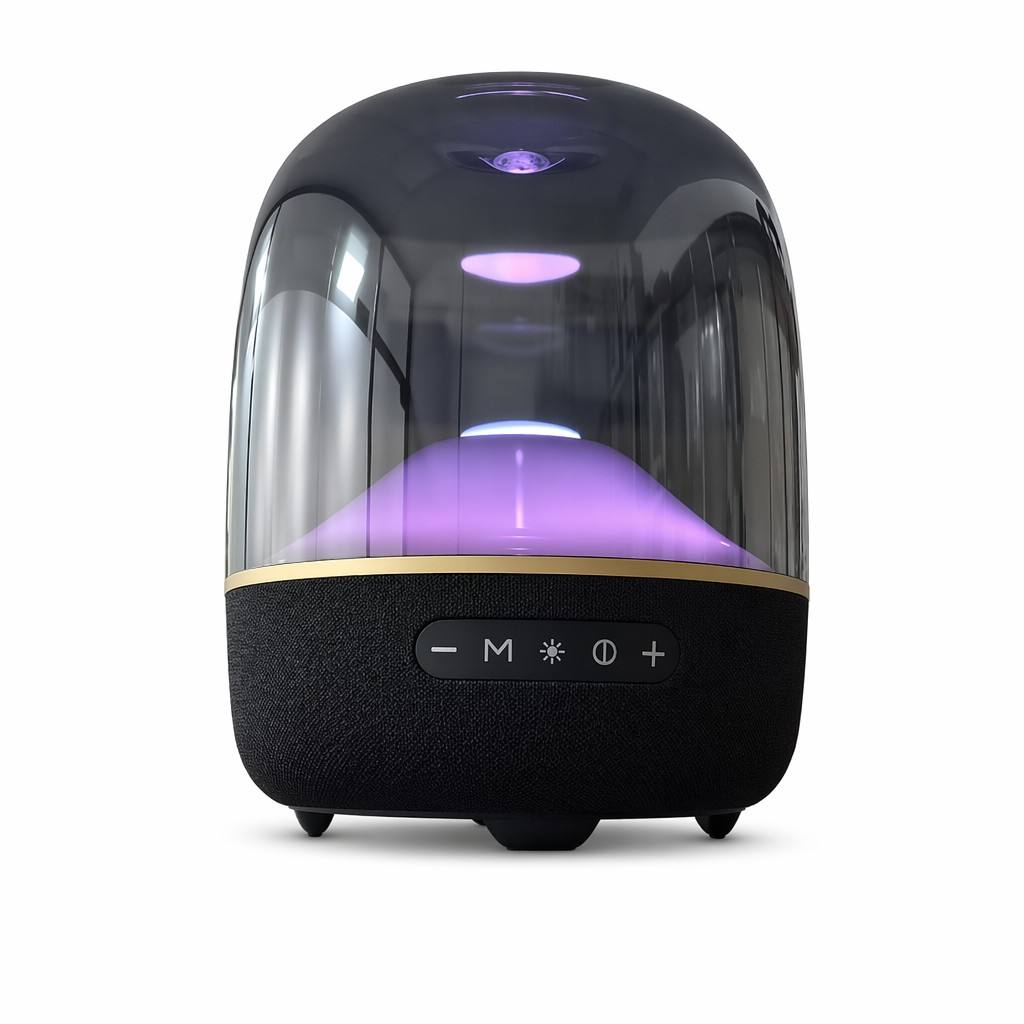Compact LED Bluetooth Speaker - Purple Glow