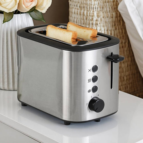 2-Slice Stainless Steel Toaster - Reheat & Defrost