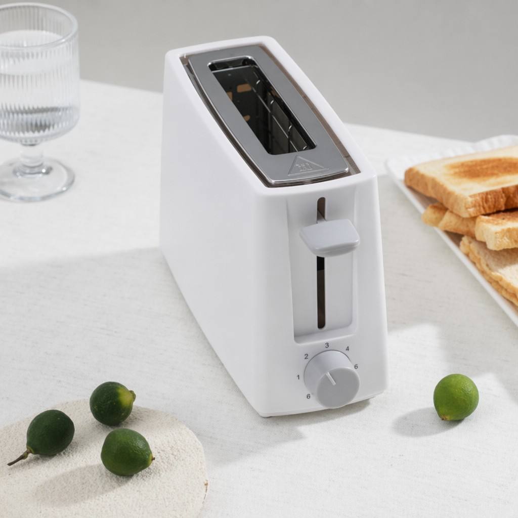 Single-Slot Toaster - Compact White