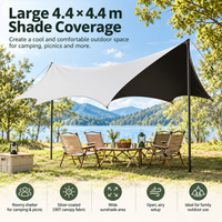 4.4 × 4.4 m Butterfly Camping Canopy Tarp — HWY060