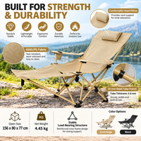 Reclining Folding Camping Lounge Chair (Model: HWY052) - Image 2