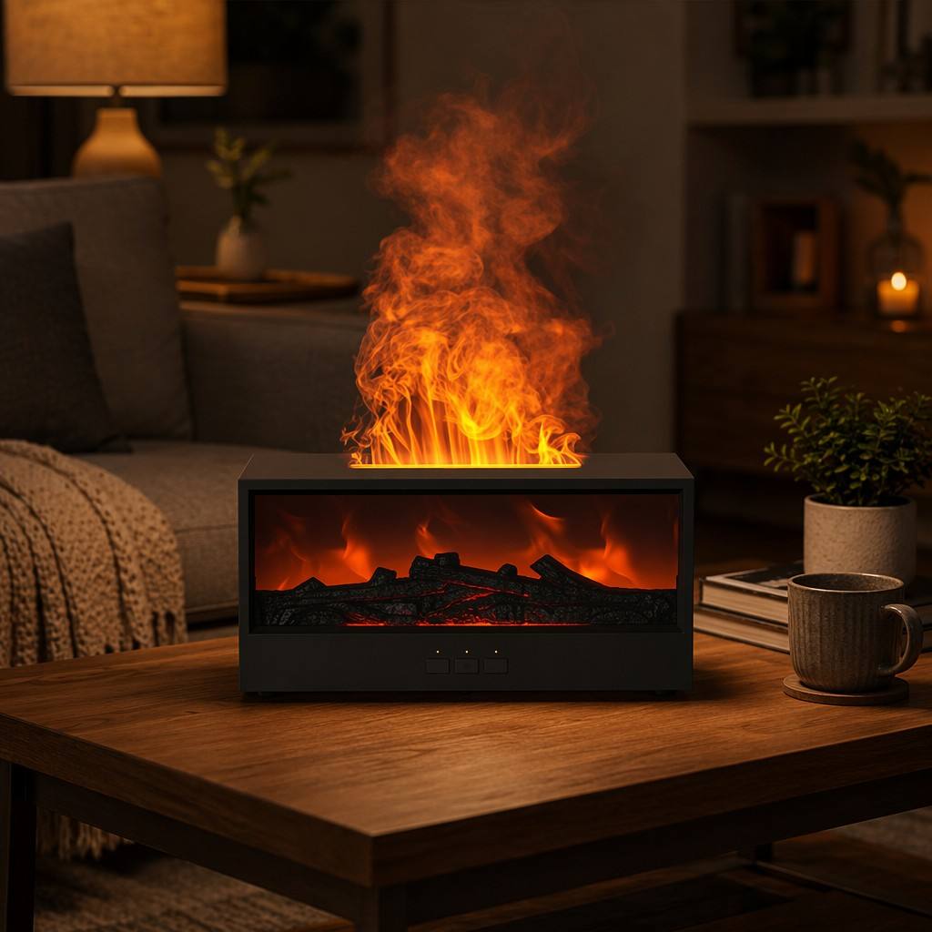 Electric Fireplace Flame Mist Humidifier