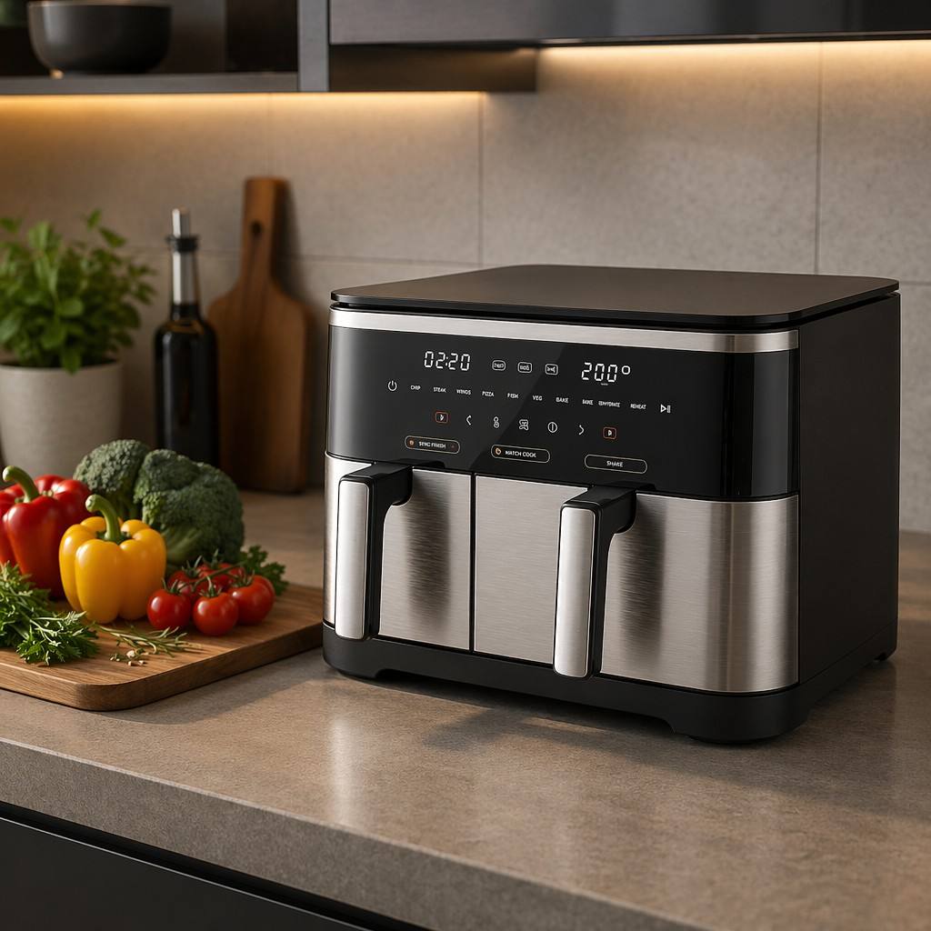 Dual-Basket Air Fryer - 8L Digital Touchscreen