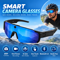 8MP Smart Camera Sports Glasses EGL033 feature graphic: Bluetooth 5.4, 260mAh and 52g