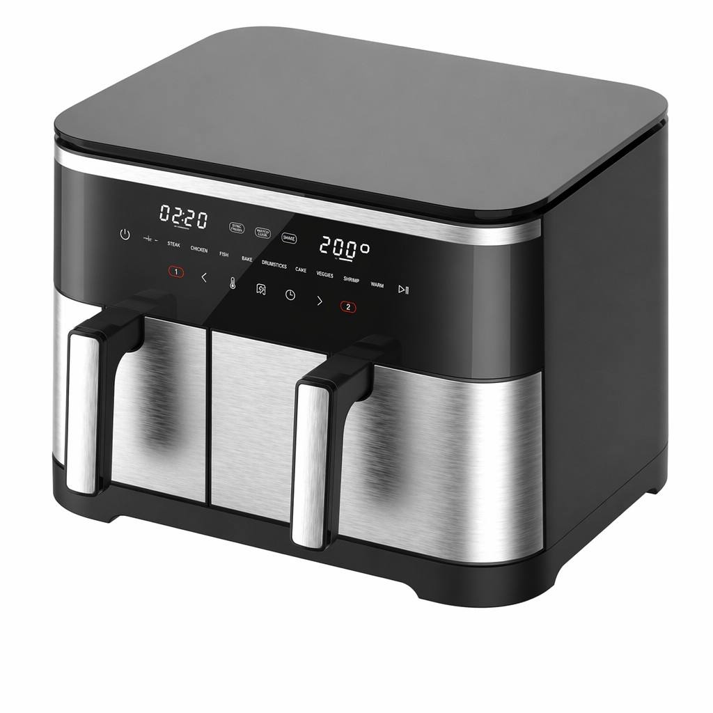 Dual-Basket Air Fryer - 8L Digital Touchscreen