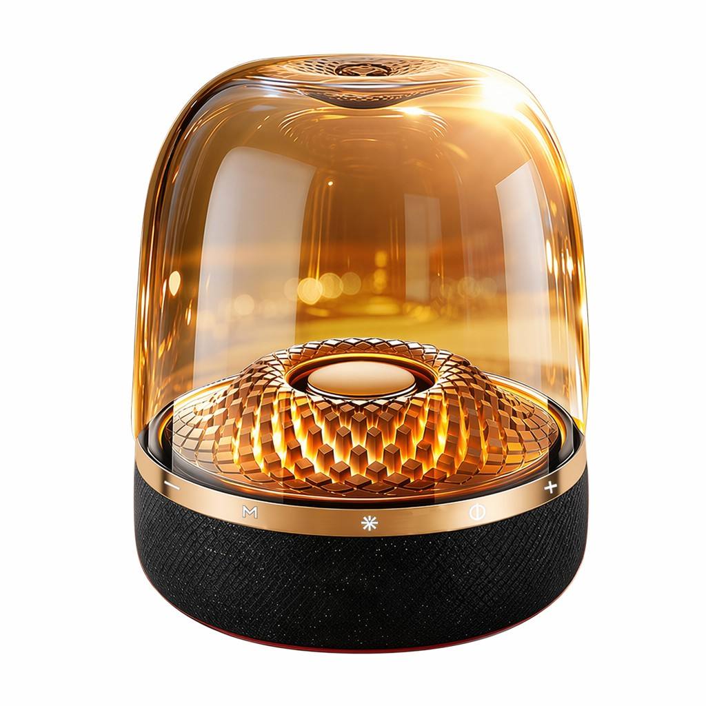 Desktop Ambient Light Bluetooth Speaker - Amber Edition